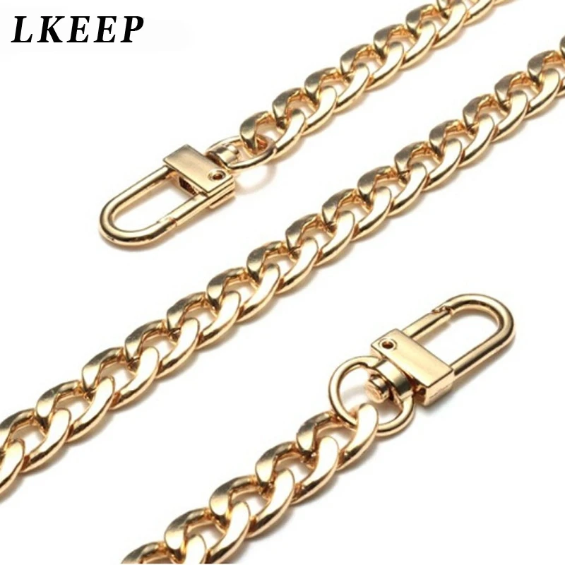 

120cm Metal Chain For Shoulder Bags Handbag Buckle Handle DIY Belt For Bag Strap Accessories Hardware Woven Iron Chain
