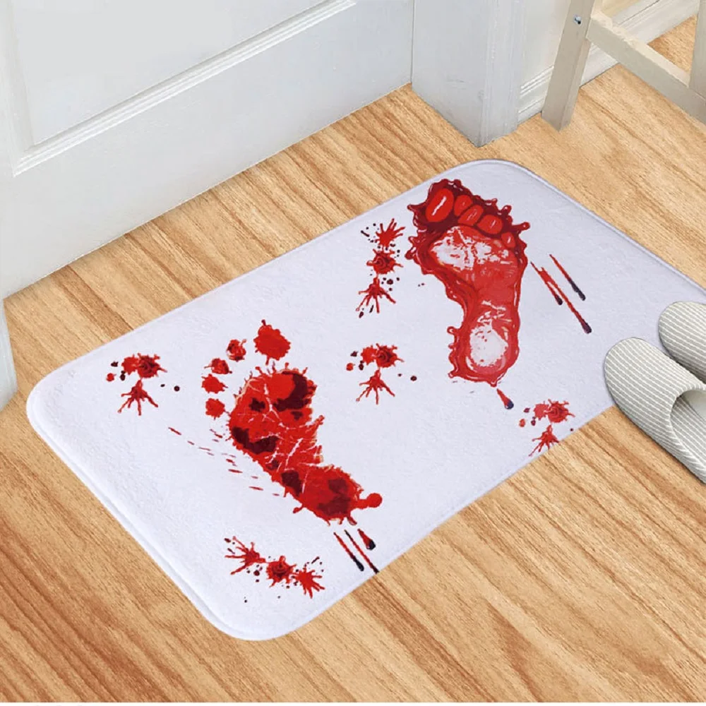 Halloween Decor Home The Blood Antiskid Mat Creative Bloody Bath Mat