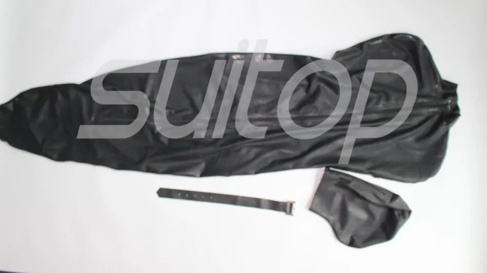 Special Product  Latex sleeping rubber bag catsuit no including belts and with arm pocket inside