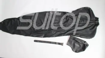 

Latex sleeping rubber bag catsuit no including belts and with arm pocket inside