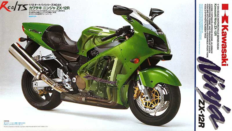 RealTS Tamiya по супер скидке 14084 модель мотоцикла 1/12 весы Мотоцикл Ниндзя ZX-12R хобби