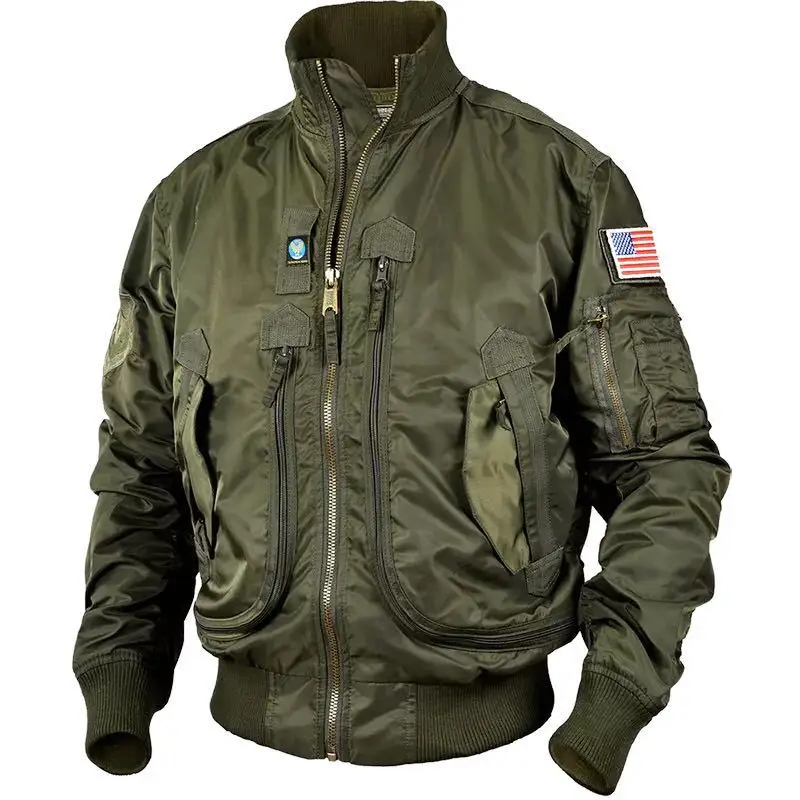 Модные армейские куртки, мужская Тонкая куртка-пилот, мужская бейсбольная форма, тактическая мужская куртка-бомбер, куртки с воротником-стойкой для мужчин