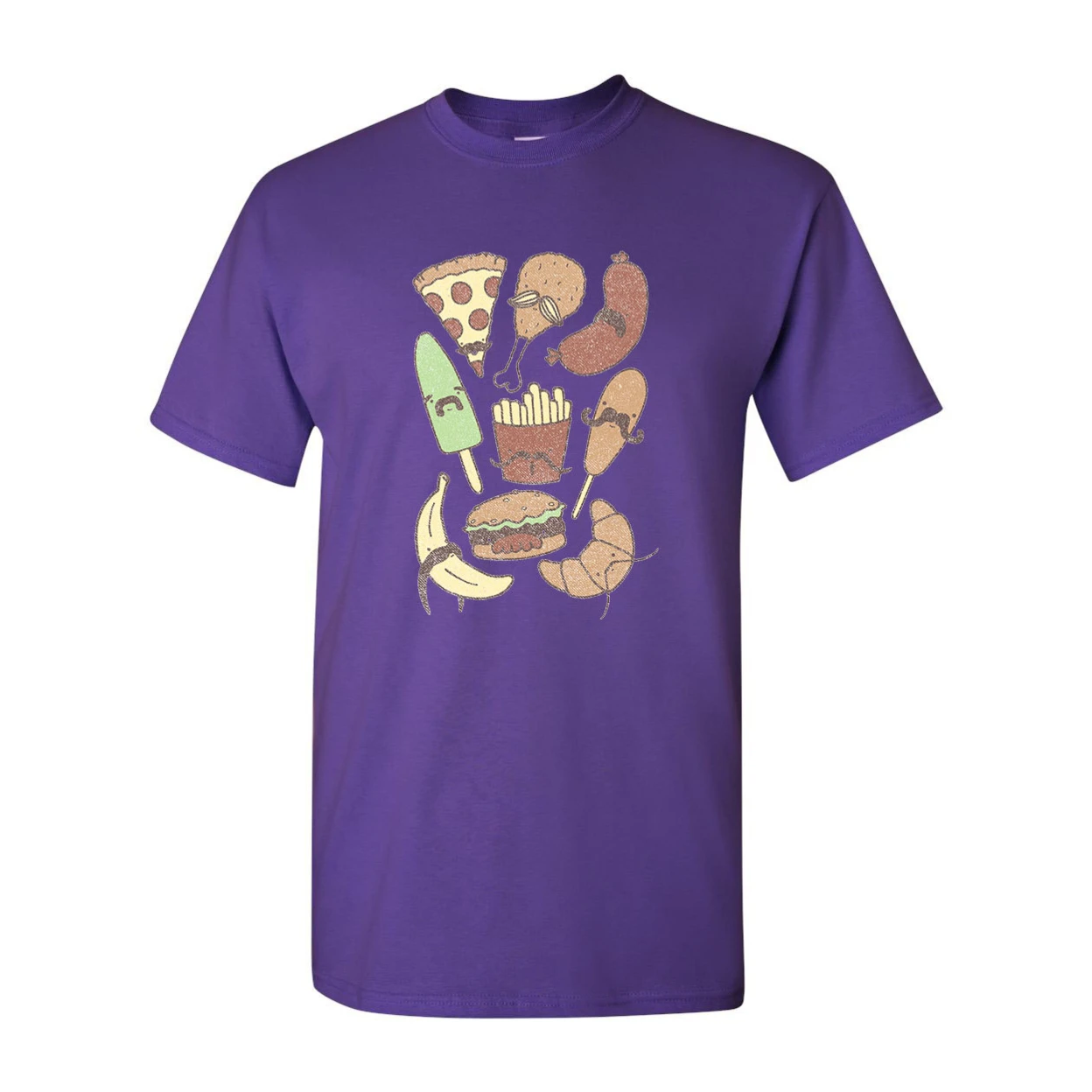 Food With Staches BeanePod Artworks Art Funny Adult DT T-Shirts Tee 2647 (1)