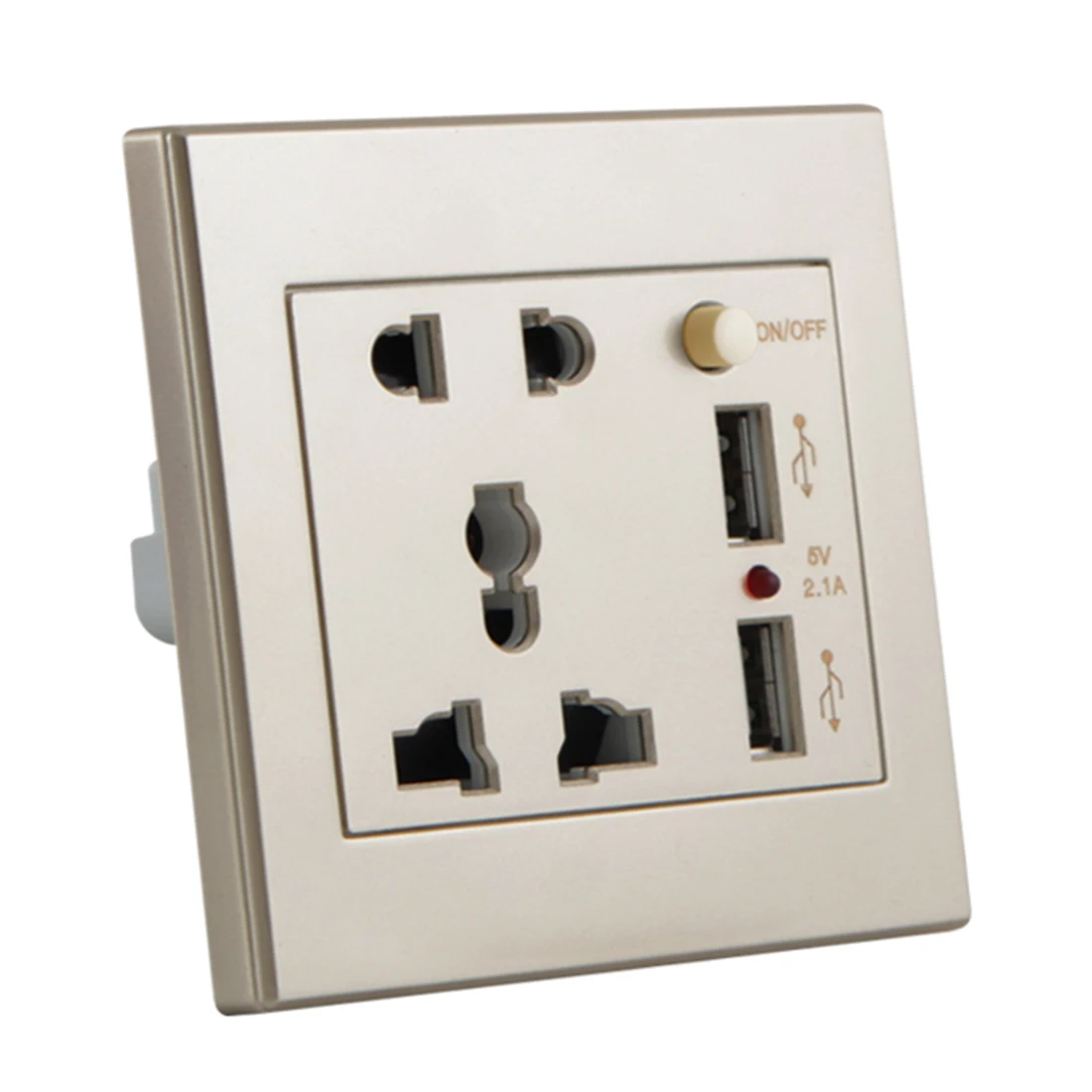 

2019 Multi-function Dual USB Wall Socket Charger Five-hole Switch Control AC DC Power Adapter Port Outlet Panel Receptacle
