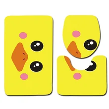 Набор ковриков для ванной 3 шт./компл. милые мягкие коврики для пола мягкое сиденье для унитаза покрытие коврик для ванной для украшения дома моющийся коврик для ванной комнаты