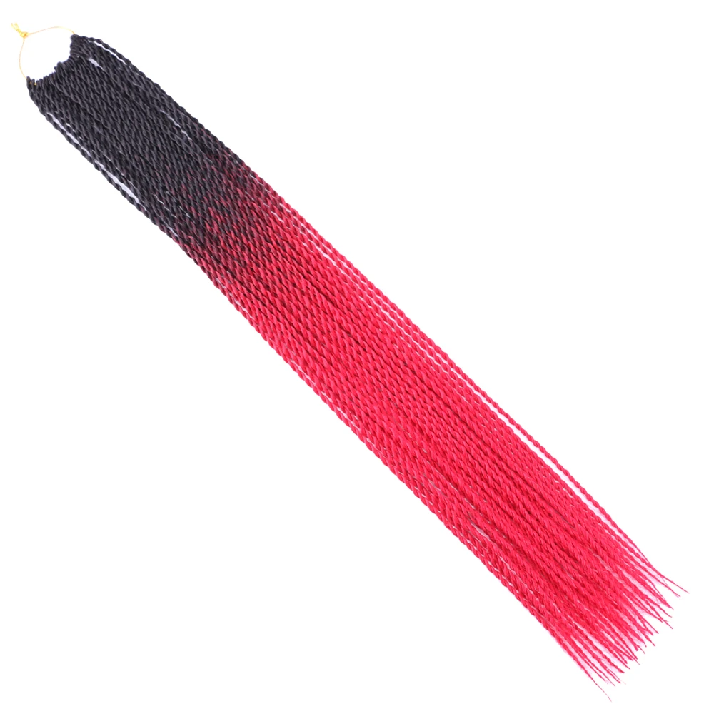 100 г/шт. блонд красный фиолетовый Сенегальская завивка, плетение волос 24 дюйма высокотемпературные синтетические косички для волос для