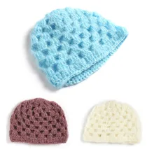 Handmade Soft Newborn Hat Winter Crochet New Born Photography Baby Beanie Cap for 0 3 Month
