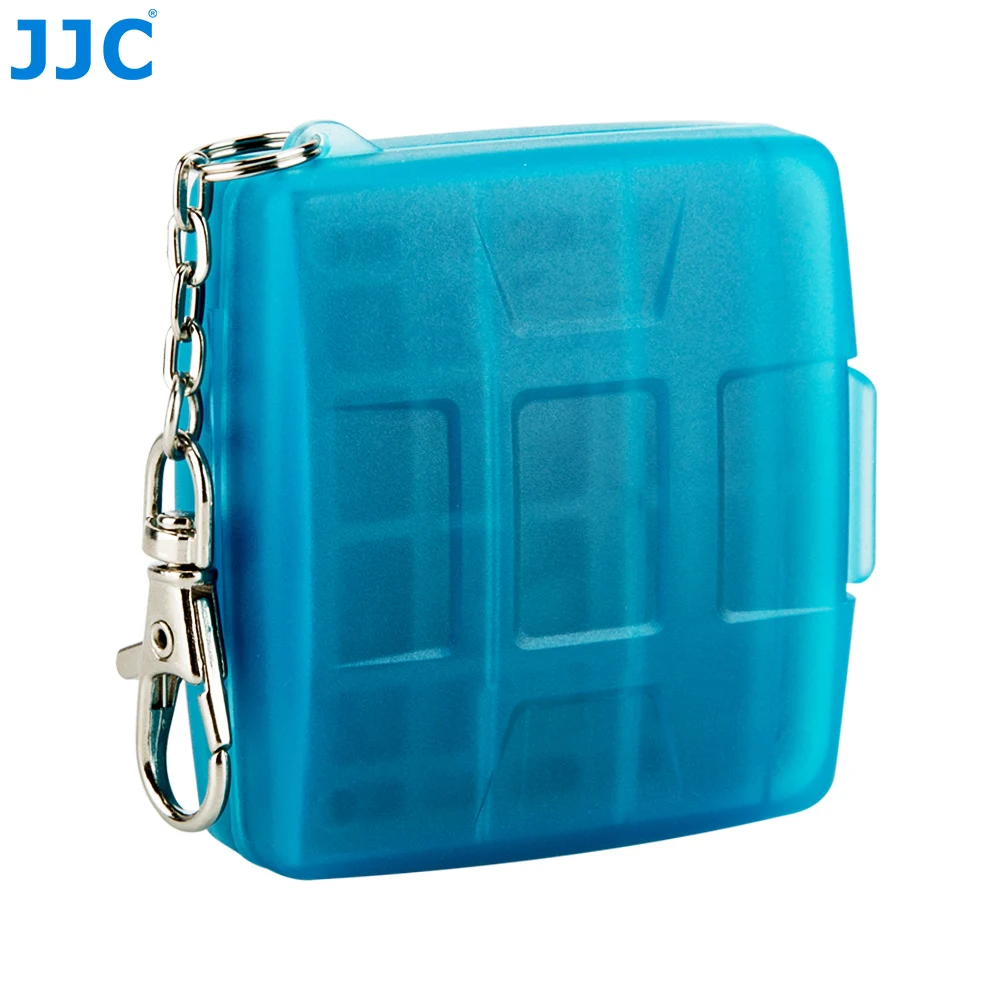 JJC Water-Resistant Camera Memory Card Case 4 SD+ 4 TF Mini Compact Tough Storage Box