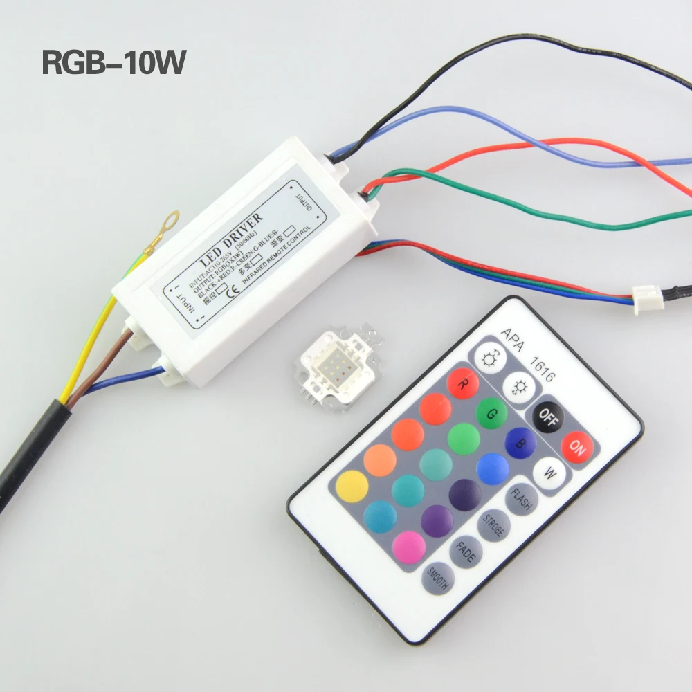 Светодиодная лампа COB RGB 10 Вт 20 30 50 100 чипы со светодиодным драйвером пульт