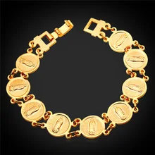 Религиозная девственница Мэри Шарм браслет для женщин мужчин золото/серебро цвет цепи браслет и модная Бижутерия Браслеты H240Y