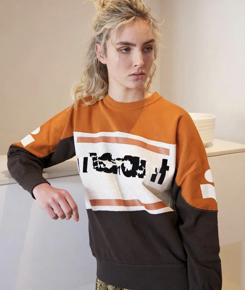 

Women Spring Autumn Cotton Letter Sweatshirt Long Sleeve O Neck Femme Casual Pull Top