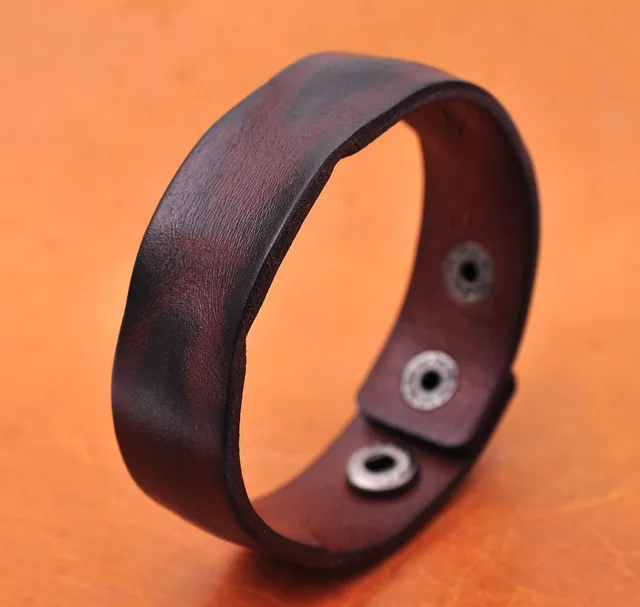 Juland Punk Braided Rope Alloy Bracelet Bangle Wristband Genuine Leather Bracelet Mens Leather Cuff Bracelet Viking Totem Wristbands Wide Cuff Leather Wrap Adjustable - Black In | Whizz Cuff - Foto 3