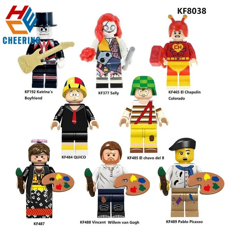 

KF8038 Single Sale Figures El Chavo Model Pablo Picasso El Chapulin DIY Colorado Building Blocks For Chirdren Toys Best Gift