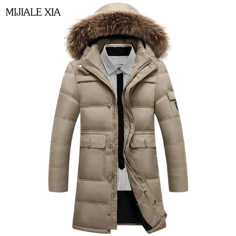 New Winter Down Jacket Men Coat Comfortable High Quality Plus Size Long Down Jacket mens Thickening Duck down Clothes