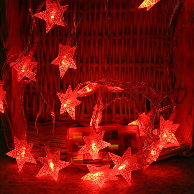 2M 10 LED Crystal Clear twinkling Star Fairy String Light Wedding Party Outdoor Decor Lamp string lights set 40JA1112