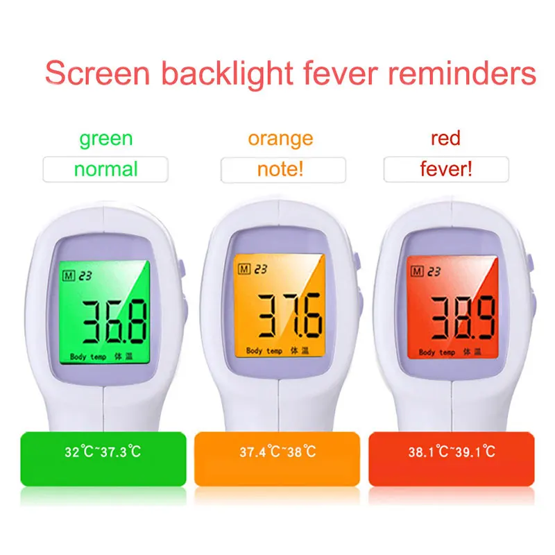 Диагностический инструмент цифровой термометр Бесконтактный инфракрасный термометр тела Температура для ребенка в возрасте 3-Цвет Подсветка многоцелевого использования