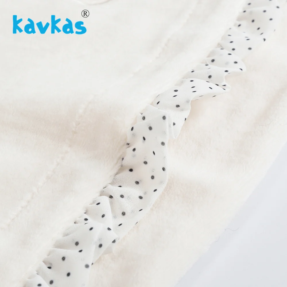 Kavkas Baby Girl Clothing Winter Warm Long Sleeve Rompers Bear Printing Sleeping Pajamas Bebes Menina|Ромперы| |
