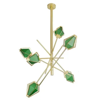

Post modern Personality Diamond 6 Lamp Chandelier Lighting Parlor Creative Adjustable Hall Lobby lounge Decoration Droplight