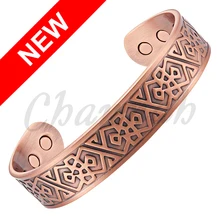 Channah 2017 Hombres Bio Moda Cobre Antiguo Brazalete Ancho Grande Potente Salud Magnética Pulsera Regalo de La Joyería Del Encanto Del Envío libre