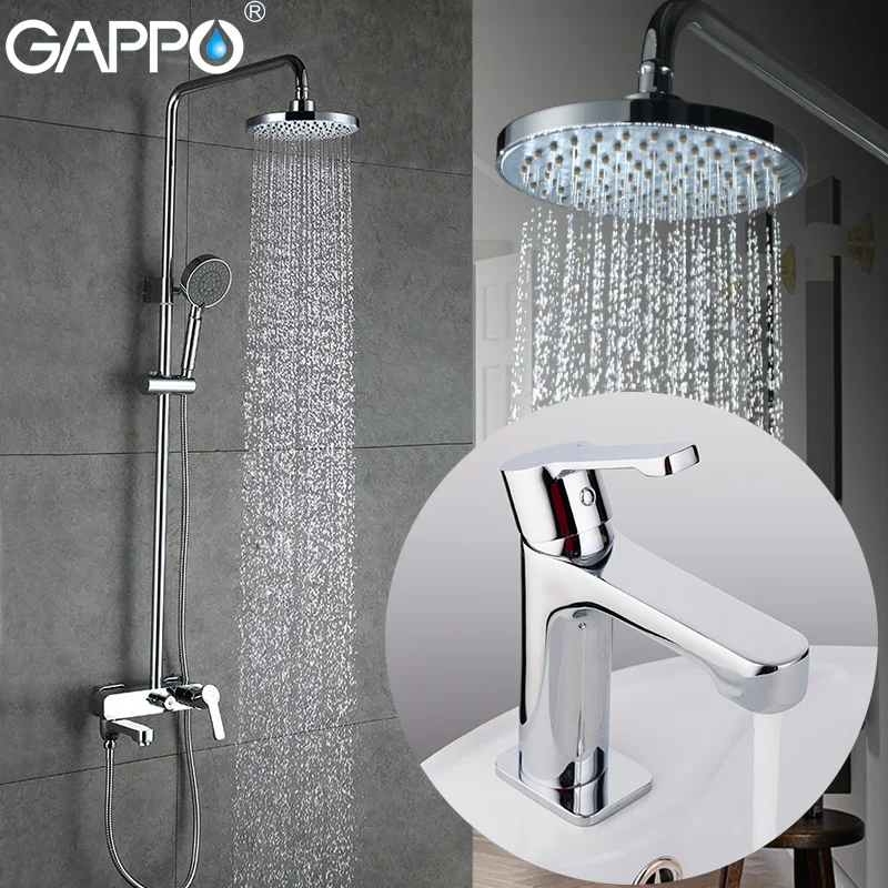 GAPPO basin faucet bathroom bathtub faucet Rainfall Bath tub taps chrome Water mixer wall shower mixer tap Sanitary Ware Suite GAPPO basin faucet bathroom bathtub faucet Rainfall Bath tub taps chrome Water mixer wall shower mixer tap Sanitary Ware Suite
