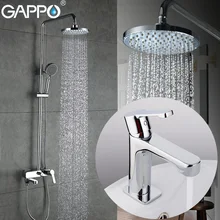 GAPPO basin faucet bathroom bathtub faucet Rainfall Bath tub taps chrome Water mixer wall shower mixer tap Sanitary Ware Suite gappo white shower faucet rainfall bath tub taps brass bathroom shower mixer taps bath faucet mixer wall mounted shower
