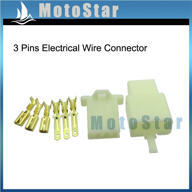 3 Pins Electrical Wire Connector Terminal Harness Plug Socket For Pit