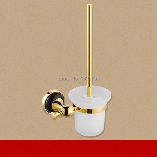 MAIDEER luxury Brass Base +marble + Frosted Glass Cup Toilet Brush ... MAIDEER luxury Brass Base +marble + Frosted Glass Cup Toilet Brush ...