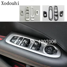 Auto Finestra del portello di vetro interno interruttore del pannello di copertura trim telaio bracciolo corrimano styling 4 pcs Per Jeep compass 2017 2018 2019