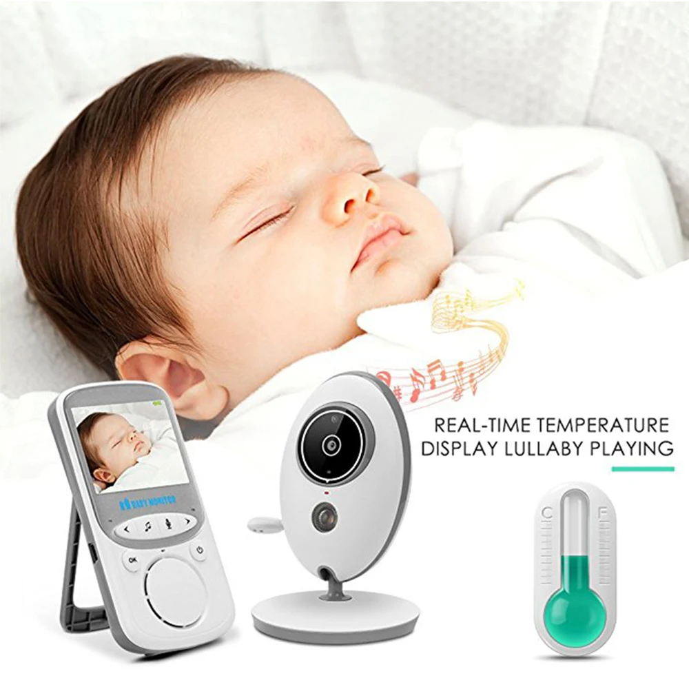 

Wireless Video Baby Monitor with Camera 2.4inch Color home Security Camera LCD Temperature Display Night Vision Lullaby for Baby