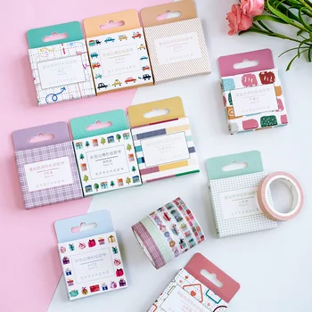 

Green Purple Grid Masking Washi Tape Decorative Adhesive Tape Decor Diy Scrapbooking Sticker Label Stationery