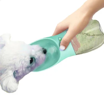 

1 PCS Pet Outdoor Water Bottles Pets Dogs Feeding Outdoor Travel For Dog Pets Drinking 350ml blue/pink