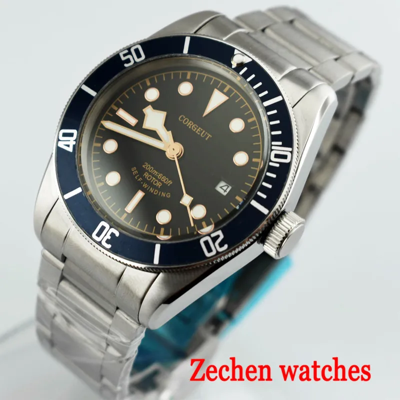 

41mm Corgeut Men's Sapphire Glass Mechanical Watch Automatic Mechanical Watch Nightlight Fashion Business Watch
