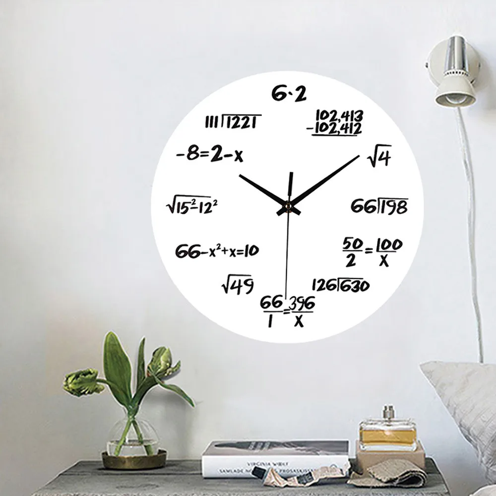 

Silent Math Equations Polytechnic Digital Wall Clock Radio Alarm Clock Clock With Time Projection Alarm Retro