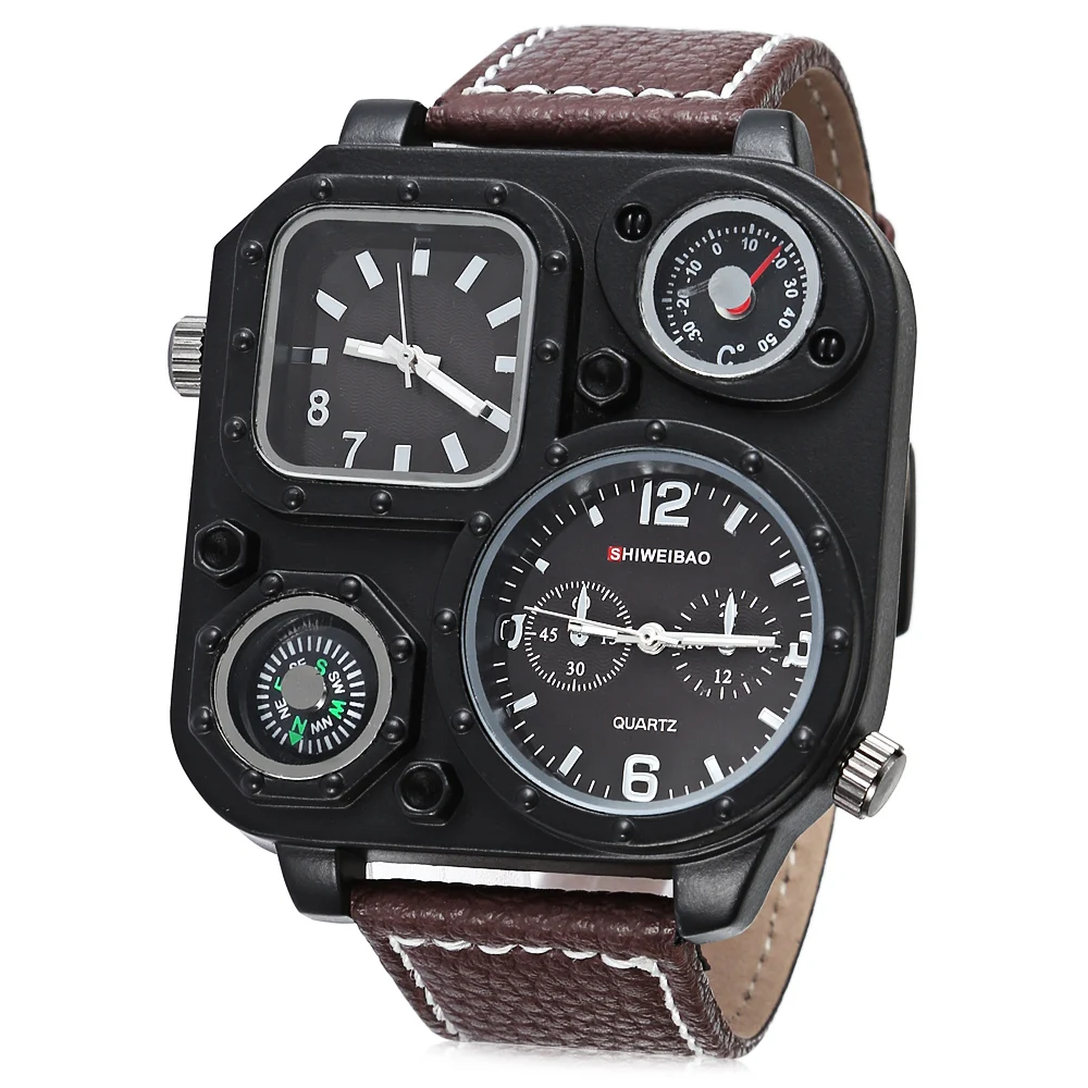 DUAL TIME ZONES ARMY MILITARY WATCHES FOR MEN QUARTZ WATCH FREE SHIPPING LUXURY BRAND DZ CLOCK MAN (2)