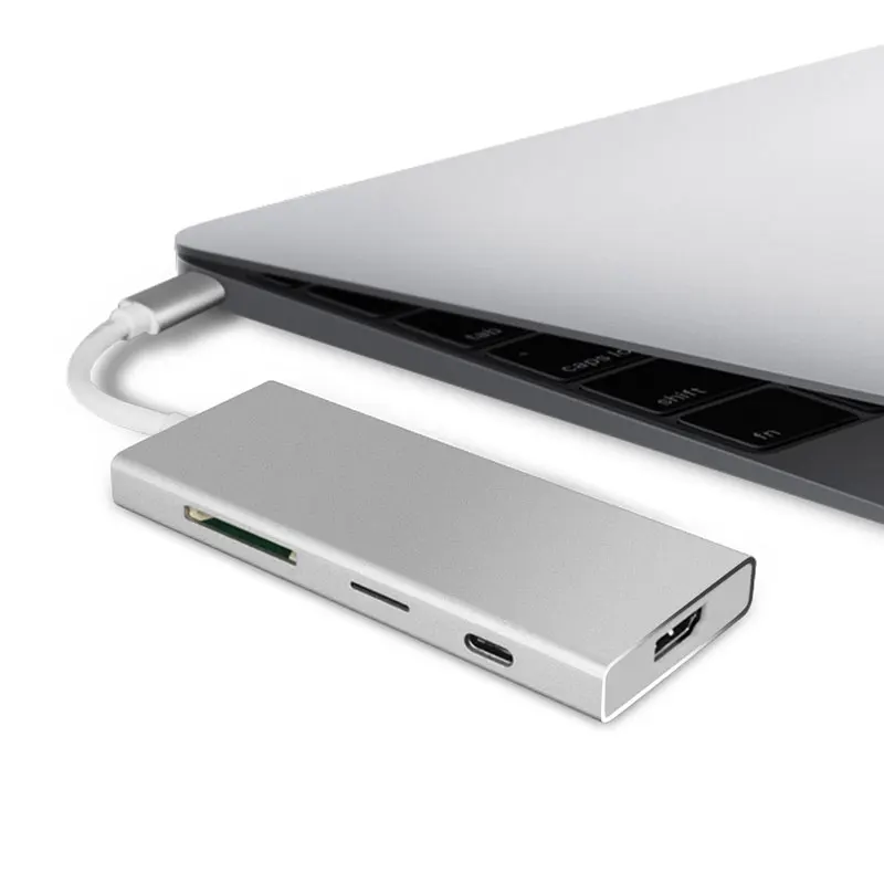 Uosible Тип usb C к HDMI Thunderbolt 3 адаптер Поддержка DEX режим для samsung телефон с PD TF считыватель SD карт MacBook Pro/Air