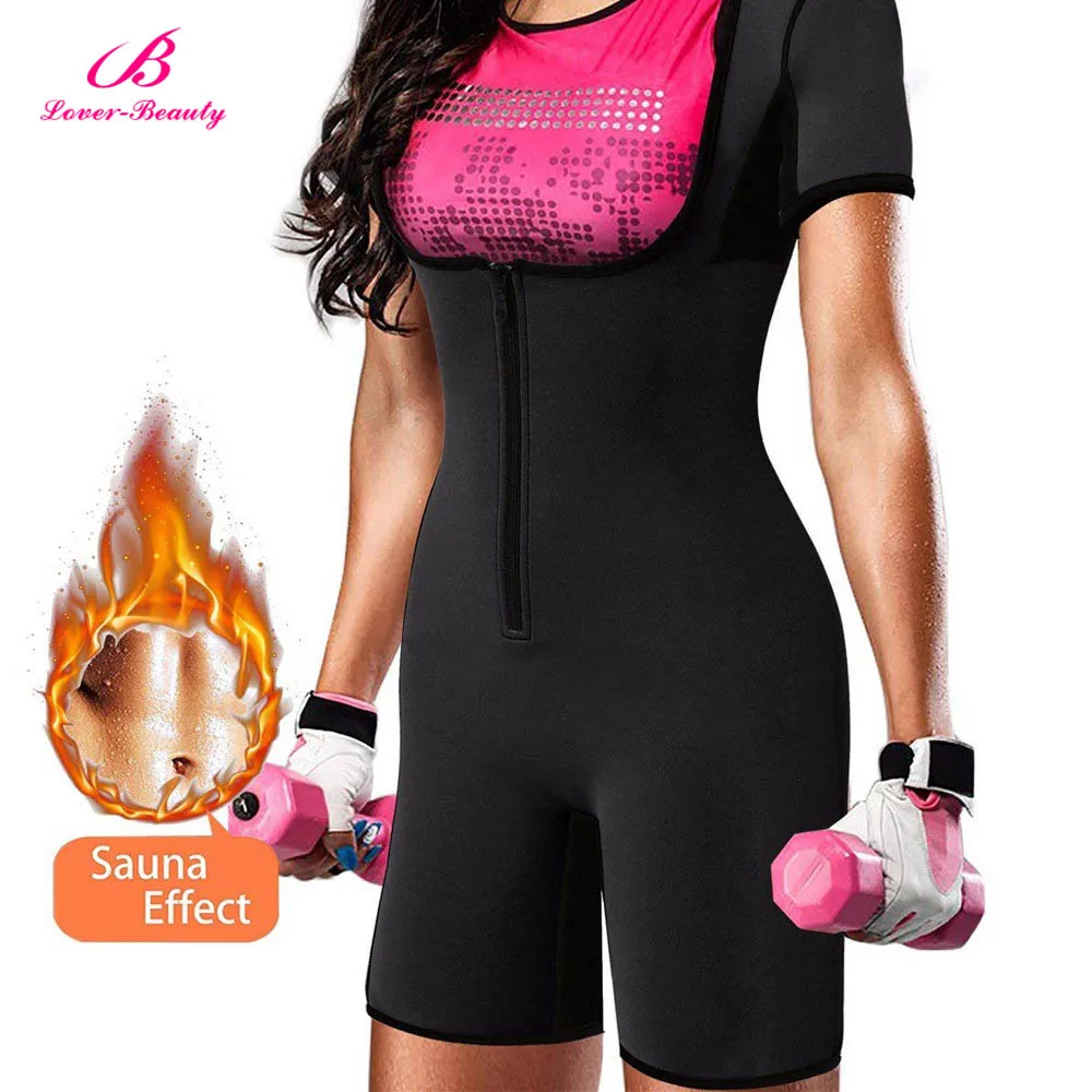 Женский утягивающий корсет Lover Beauty, неопреновый банный корсет на молнии, утягивающий корсет|Боди|   | АлиЭкспресс