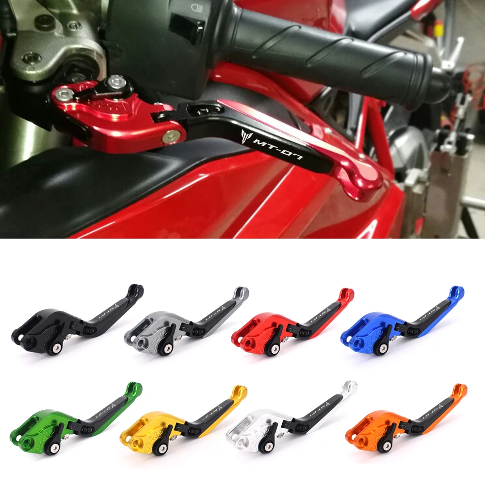 CNC мотоциклетные тормоза сцепления рычаги для YAMAHA MT07 MT 07 2014 2015 2016 2017 Бесплатная