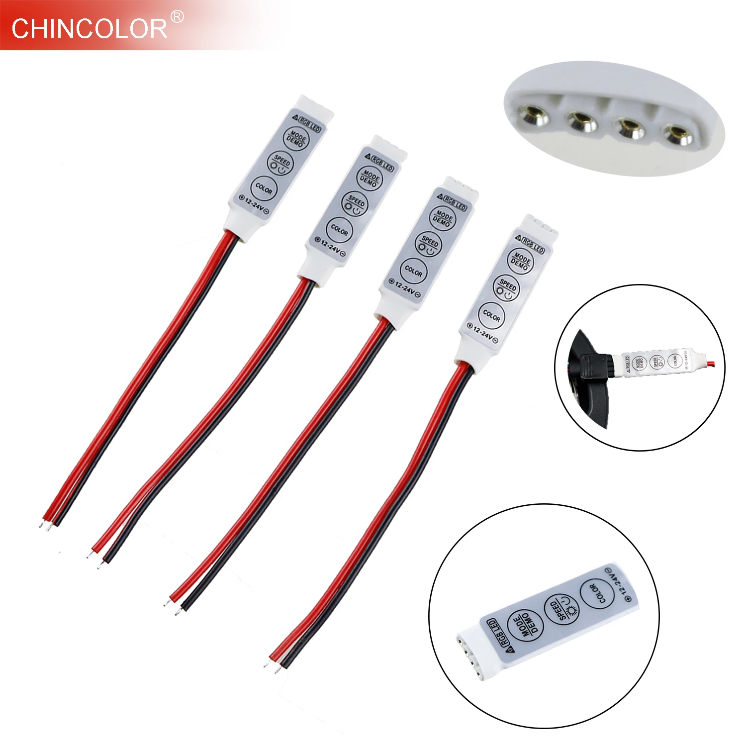 

RGB Led Controller Dimmer Switch DC 12V Mini 3Key for SMD 3528 5050 5630 RGB LED Strip DC12V 4Pin Fast Ship JQ