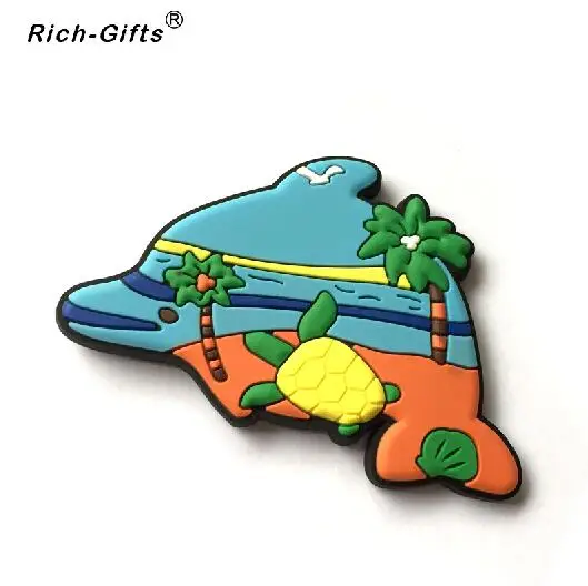 Индивидуальные рекламные подарки с вашим логотипом украшения дома ПВХ Дельфин Магниты на холодильник сувенир для лета(rc-sm-001 - Цвет: dolphin