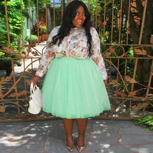 Для женщин Летнее Детское платье из тюля в плиссированная юбка большой размер сетчатые вечерние юбка уличные Повседневное бальное платье юбка