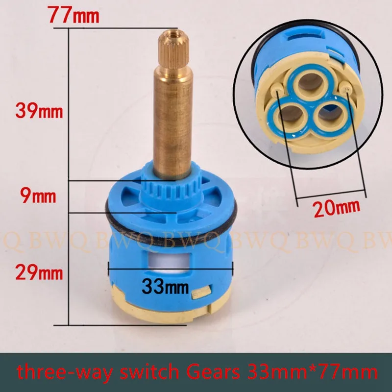 

Shower three-way switch Gears diameter 33mm height 77mm for Thermostatic Cartridge Faucet Ceramic/ Massage Bath Crock