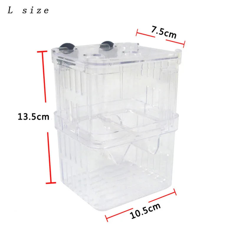 Mini Fish Breeding Isolation Box Fish Tank Aquarium Breeder Box Double Holes Betta Fish Hatching Incubator Aquarium Fish Bowl5