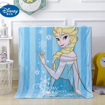 

2019 New Flannel Blanket Frozen Elsa Anna Princess Lightweight Plush Blankets on Bed/Sofa/Plane Flatsheet Bedding Throws
