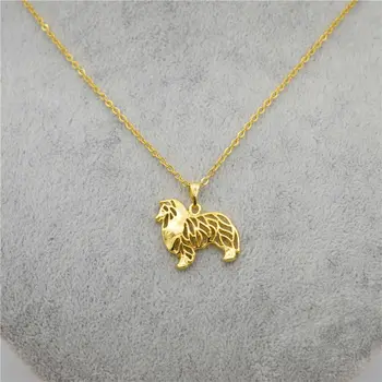 

Wholesale Fashion Boho Chic Rough Collie Dog Necklace Shetland Sheepdog Pendant Women Necklace Jewelry Charm Dog Lover Gift