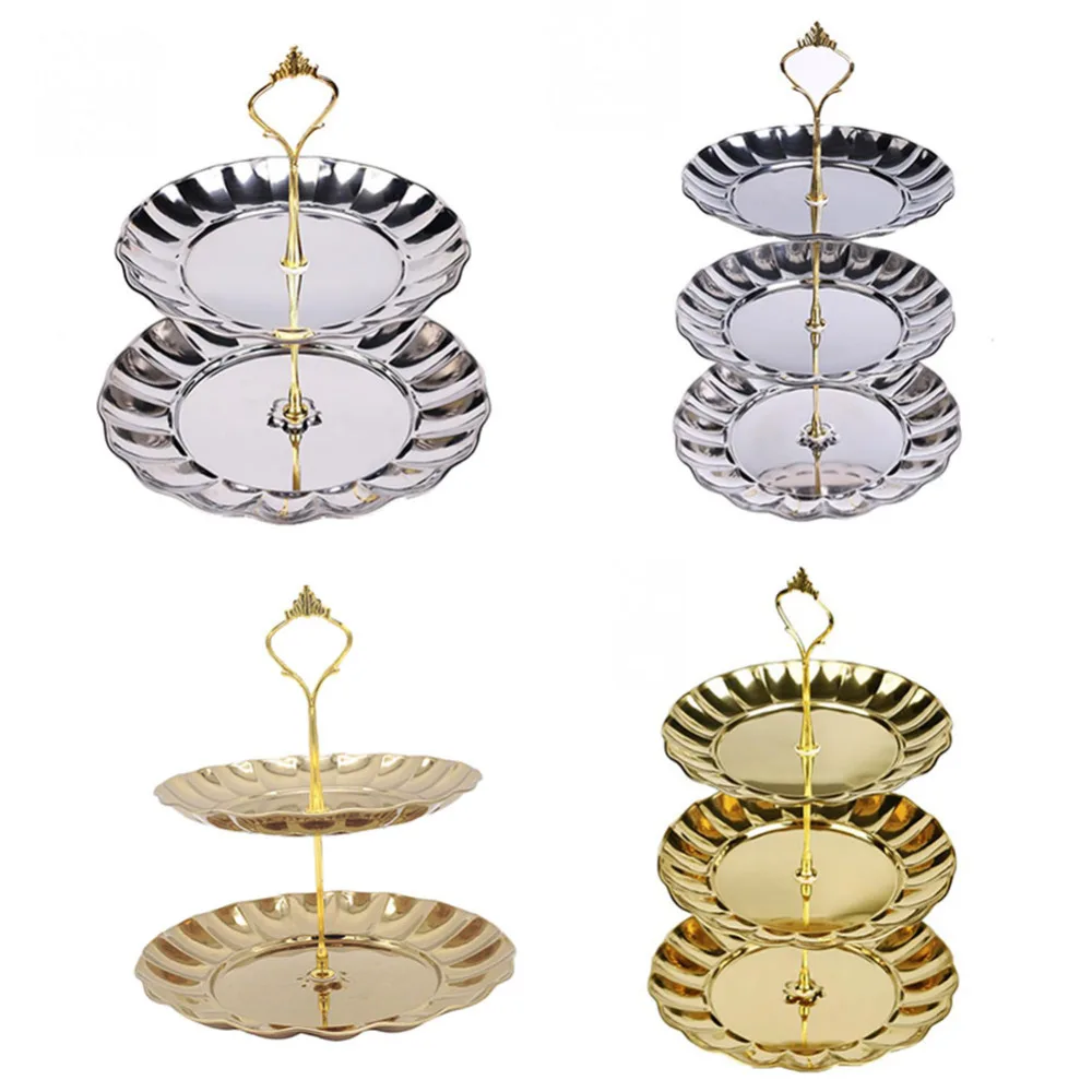 1Set2or3TierCakePlateStandHandleHotPracticalStandCake