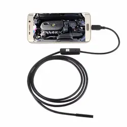 LESHP эндоскоп 6 светодиодный 7 мм тросик объектива водонепроницаемый мини USB осмотр бороскоп камера для Android 640*480 телефонов/1280*720 ПК