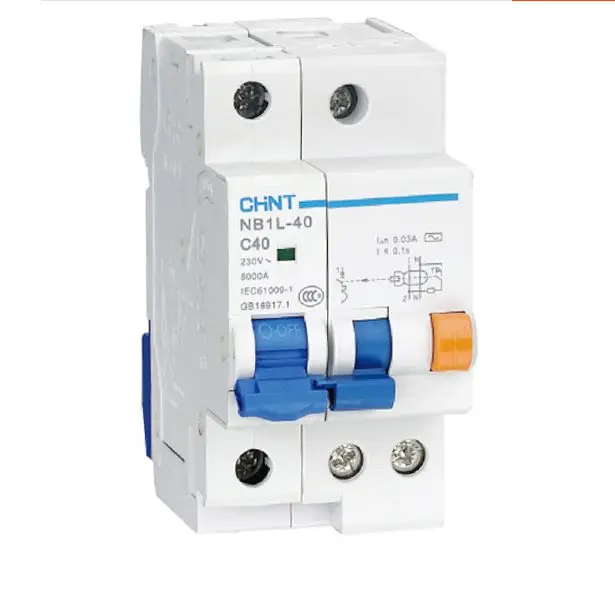 NB1L-40 1P + N C10A 16A 20A 25A 32A 40A Тип C автоматический выключатель с остаточным током |