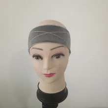 Ручная работа, нескользящая головная повязка для парика, Удерживайте свой парик, шляпу или шарф, комфортные ощущения серого цвета