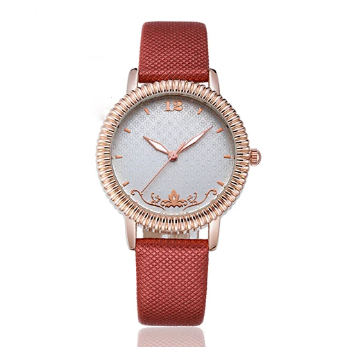 

2018 Women Rhinestone Watches Lady Rotation Dress Watch brand Real Leather Band Big Dial Bracelet Wristwatch Crystal Watch