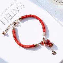 YUN RUO, Новое поступление, сумка для денег, красный браслет, модный, элегантный, женский подарок, розовое золото, цвет, титановая сталь, ювелирное изделие, не выцветает